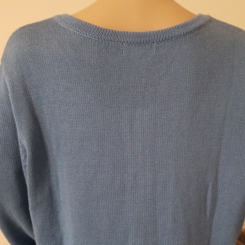 FLORAL RIBBON SOUTACHE!  Cardigan | Periwinkle Blue | L |  EUC | HIGH QUALITY! - Picture 6 of 7